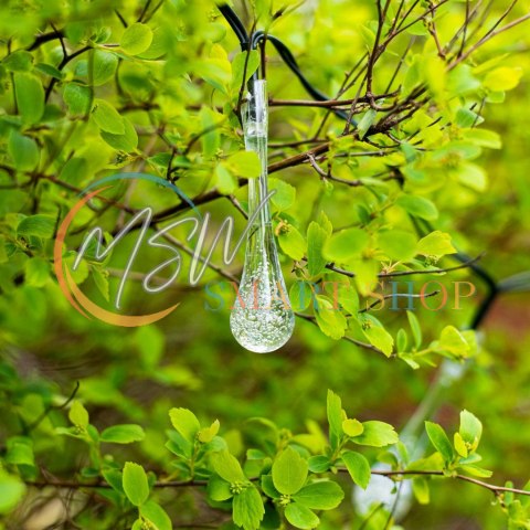Lampki solarne ogrodowe łezki 6,5m 30LED zimny biały