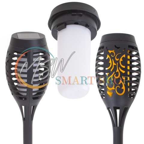 Lampy solarne ogrodowe pochodnie 12LED 4szt.