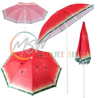 Parasol ogrodowy plażowy regulowany łamany 150cm arbuz UV