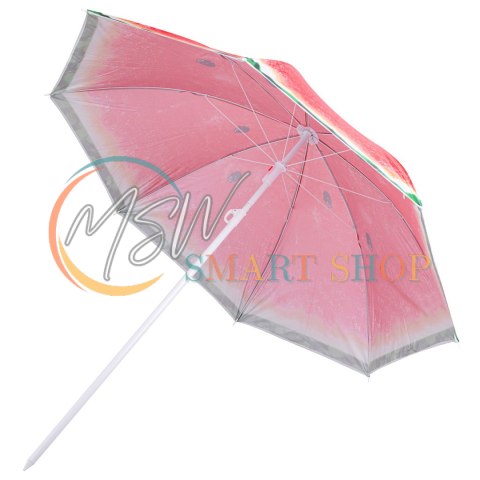 Parasol ogrodowy plażowy regulowany łamany 150cm arbuz UV