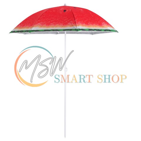 Parasol ogrodowy plażowy regulowany łamany 150cm arbuz UV