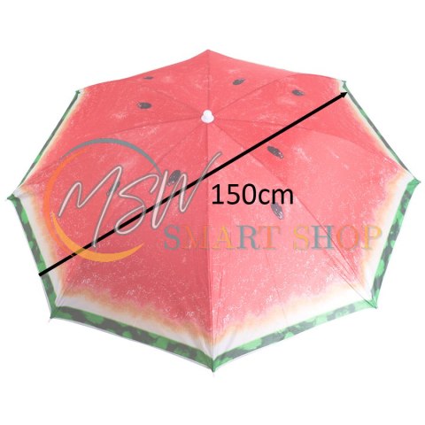 Parasol ogrodowy plażowy regulowany łamany 150cm arbuz UV