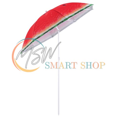 Parasol ogrodowy plażowy regulowany łamany 150cm arbuz UV