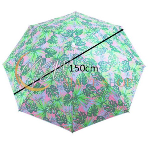 Parasol ogrodowy plażowy regulowany łamany 150cm liście UV