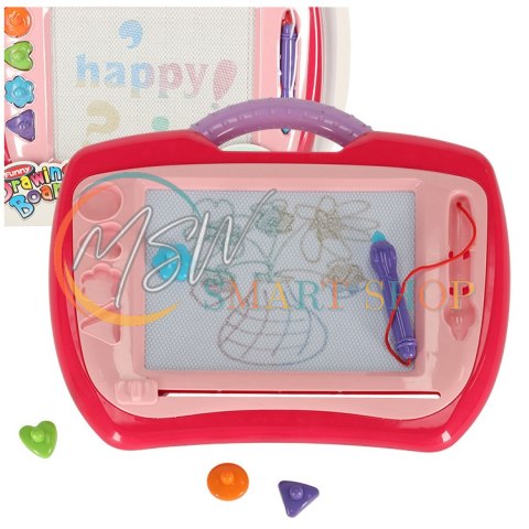 Tablica magnetyczna tablet do rysowania znikopis stempelki różowy XL Tablica magnetyczna tablet do rysowania znikopis stempelki różowy XL