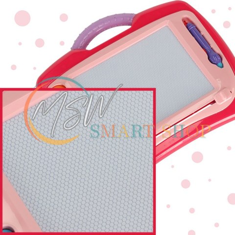 Tablica magnetyczna tablet do rysowania znikopis stempelki różowy XL Tablica magnetyczna tablet do rysowania znikopis stempelki różowy XL