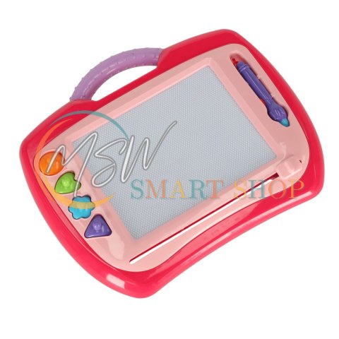Tablica magnetyczna tablet do rysowania znikopis stempelki różowy XL Tablica magnetyczna tablet do rysowania znikopis stempelki różowy XL