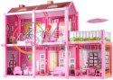 Domek dla lalek Villa lalka mebelki zestaw różowy 44cm