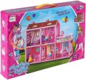 Domek dla lalek Villa lalka mebelki zestaw różowy 44cm