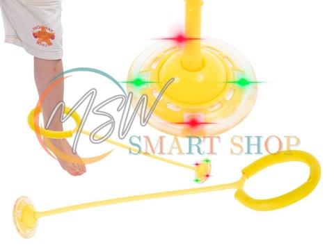 Hula hop na nogę skakanka skipper piłka świecąca migająca LED żółta Hula hop na nogę skakanka skipper piłka świecąca migająca LED żółta
