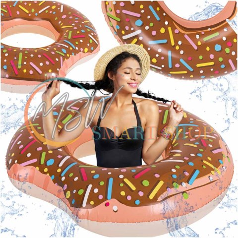 Kółko do pływania koło dmuchane BESTWAY 36188 donut brązowe 107cm Kółko do pływania koło dmuchane BESTWAY 36188 donut brązowe 107cm