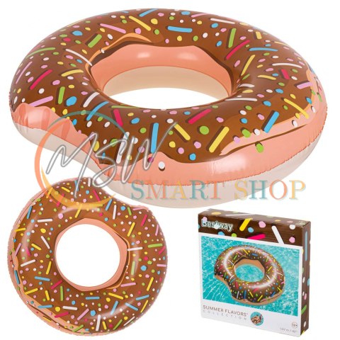 Kółko do pływania koło dmuchane BESTWAY 36188 donut brązowe 107cm Kółko do pływania koło dmuchane BESTWAY 36188 donut brązowe 107cm