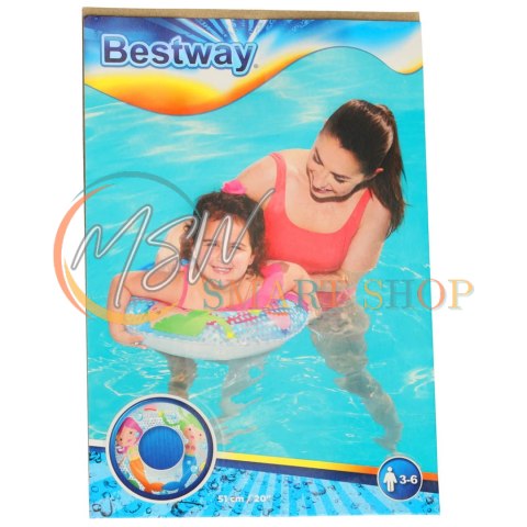Kółko do pływania koło dmuchane kółko plażowe syrenki 60 kg BESTWAY 36113 51 cm Kółko do pływania koło dmuchane kółko plażowe syrenki 60 kg BESTWAY 36113 51 cm