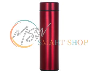 Kubek bidon termiczny termos smart LED 500ml bordowy