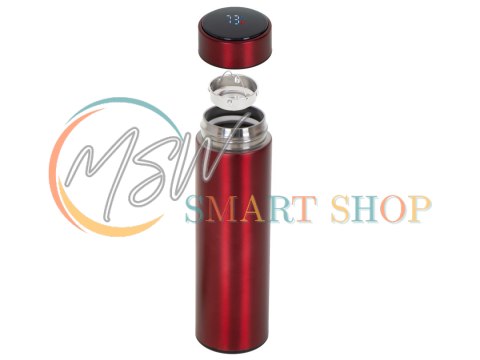 Kubek bidon termiczny termos smart LED 500ml bordowy Kubek bidon termiczny termos smart LED 500ml bordowy