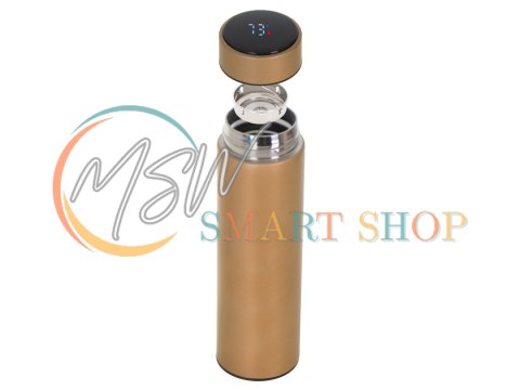 Kubek bidon termiczny termos smart LED 500ml złoty Kubek bidon termiczny termos smart LED 500ml złoty