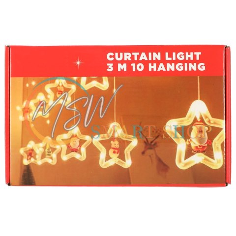 Kurtyna Led na okno girlanda gwiazdki świąteczna choinkowa 3 m 125 LED Kurtyna Led na okno girlanda gwiazdki świąteczna choinkowa 3 m 125 LED