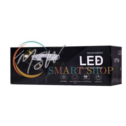 Lampy ogrodowe solarne najazdowe gruntowe czujnik zmierzchu wbijane świecący dysk 8LED 12szt. zimny biały