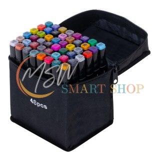 Markery dwustronne mazaki alkoholowe w etui 48 + podstawka