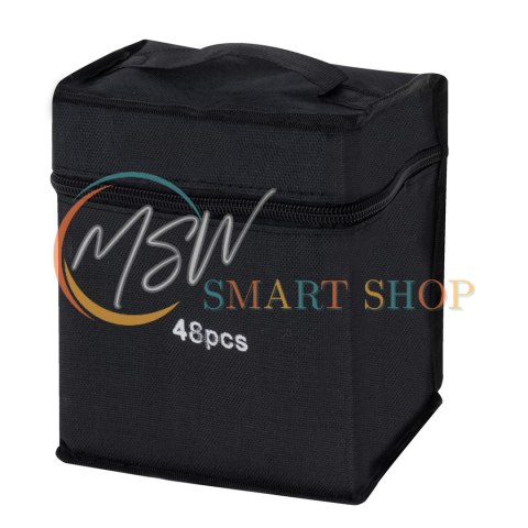 Markery dwustronne mazaki alkoholowe w etui 48 + podstawka Markery dwustronne mazaki alkoholowe w etui 48 + podstawka