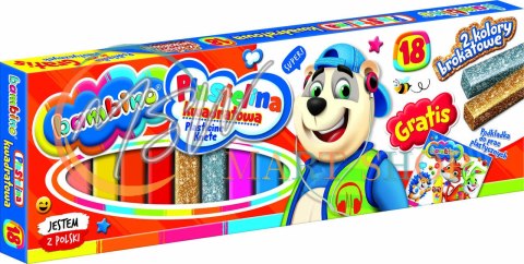 Plastelina kwadratowa Bambino 18 kolorów Plastelina kwadratowa Bambino 18 kolorów