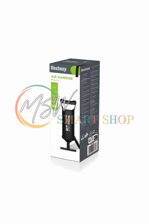 Pompka ręczna tłokowa do materaca pontonu piłki 30cm BESTWAY 62002