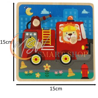 Puzzle drewniane sorter układanka straż pożarna