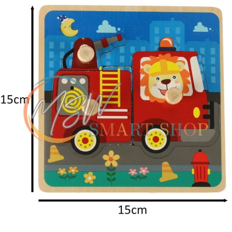 Puzzle drewniane sorter układanka straż pożarna
