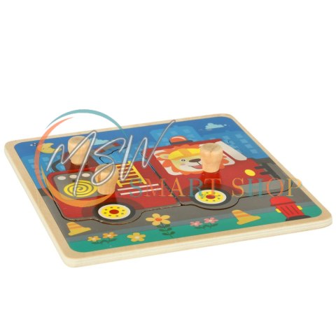 Puzzle drewniane sorter układanka straż pożarna