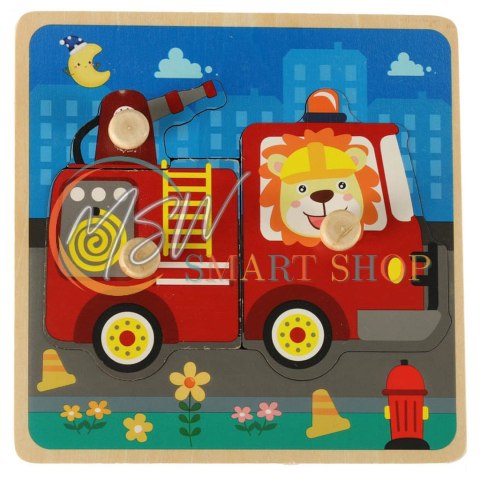 Puzzle drewniane sorter układanka straż pożarna