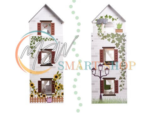 Domek dla lalek drewniany LULILO FLORO boho LED 78cm