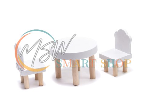 Domek dla lalek drewniany MDF mebelki 78cm czarny LED