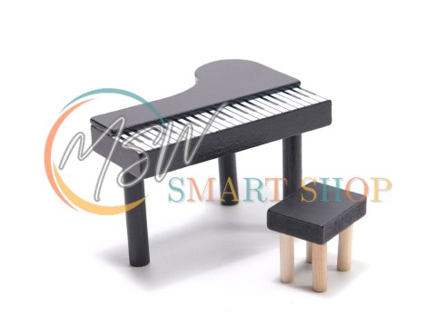Domek dla lalek drewniany MDF mebelki 78cm czarny LED