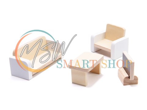 Domek dla lalek drewniany MDF mebelki 78cm czarny LED