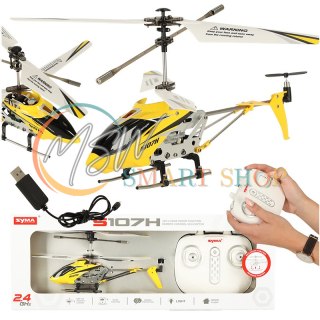 Helikopter zdalnie sterowany na pilota RC SYMA S107H 2.4GHz RTF żółty
