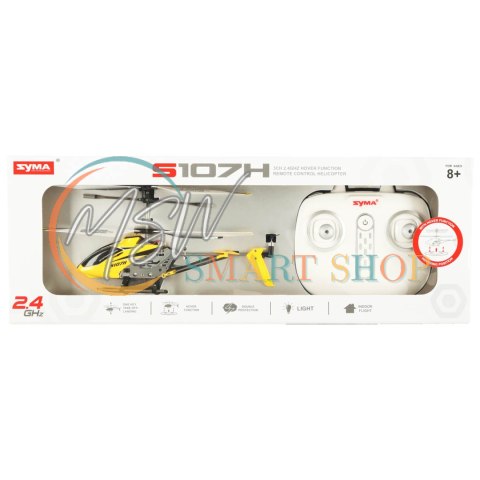 Helikopter zdalnie sterowany na pilota RC SYMA S107H 2.4GHz RTF żółty
