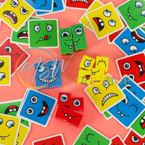 Klocki kreatywne montessori wyzwania zmieniające twarz emocje Klocki kreatywne montessori wyzwania zmieniające twarz emocje