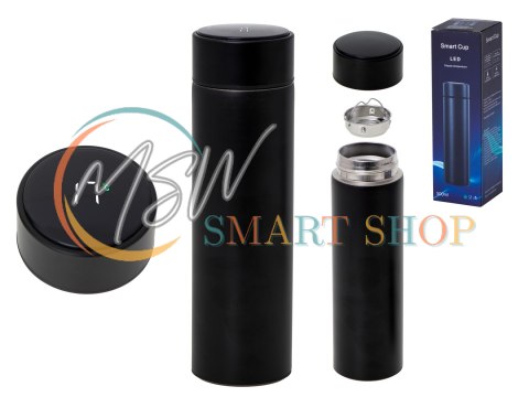 Kubek bidon termiczny termos smart LED 500ml czarny