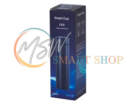 Kubek bidon termiczny termos smart LED 500ml czarny