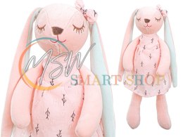 Maskotka pluszowa królik różowy 35cm