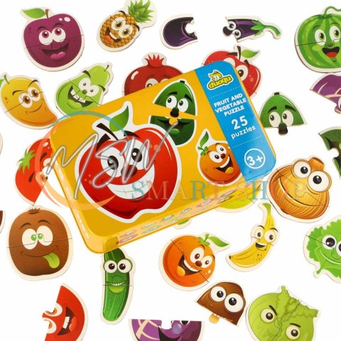 Puzzle w puszce owoce/warzywa 25 puzzli Puzzle w puszce owoce/warzywa 25 puzzli