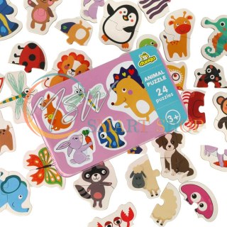 Puzzle w puszce zwierzątka 24 puzzle