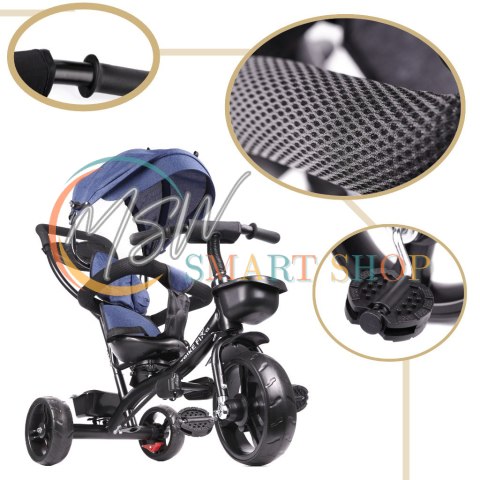 Rowerek trójkołowy Trike Fix Lite rower spacerówka 3w1 obracany 360 wolne koło granatowy Rowerek trójkołowy Trike Fix Lite rower spacerówka 3w1 obracany 360 wolne koło granatowy