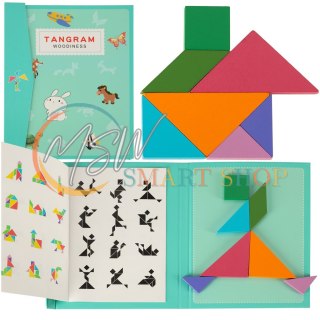 Tangram książeczka magnetyczna układanka montessori klocki gra logiczna 3D