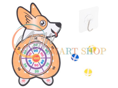 Tarcza Dart z rzutkami piłkami na rzep celowanie rzut do celu corgi Tarcza Dart z rzutkami piłkami na rzep celowanie rzut do celu corgi