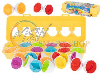 Układanka edukacyjna sorter dopasuj kształty owoce jajka 12 sztuk