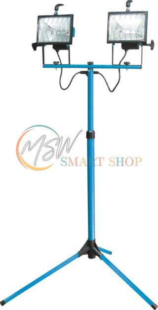 66157 Lampa halogenowa podwójna na statywie 2x500 W Mega