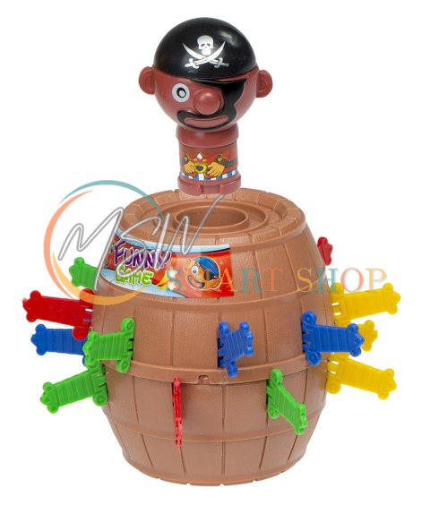 Gra zręcznościowa Szalony Pirat w beczce Ukłuj pirata 9 x 9 x 12,5 cm Gra zręcznościowa Szalony Pirat w beczce Ukłuj pirata 9 x 9 x 12,5 cm