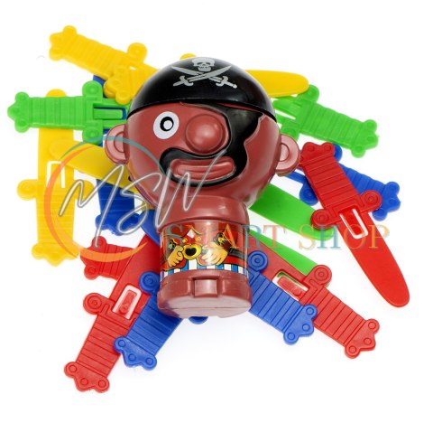Gra zręcznościowa Szalony Pirat w beczce Ukłuj pirata 9 x 9 x 12,5 cm Gra zręcznościowa Szalony Pirat w beczce Ukłuj pirata 9 x 9 x 12,5 cm