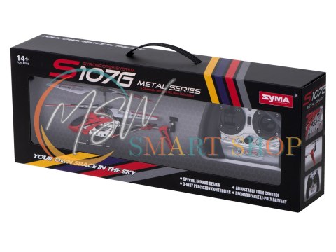 Helikopter zdalnie sterowany na pilota RC SYMA S107G czerwony